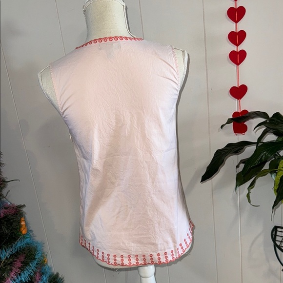 Embroidered Pink Sleeveless Top - Picture 4 of 5